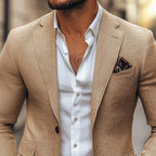 Blazer homme décontracté à deux boutons, trois coloris
