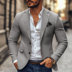 Blazer homme décontracté à deux boutons, trois coloris, gris