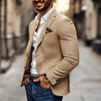 Blazer homme décontracté à deux boutons, trois coloris