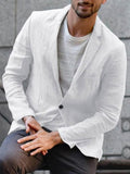 Blazer homme décontracté, blanc, gris ou noir, du M au 3XL, blanc
