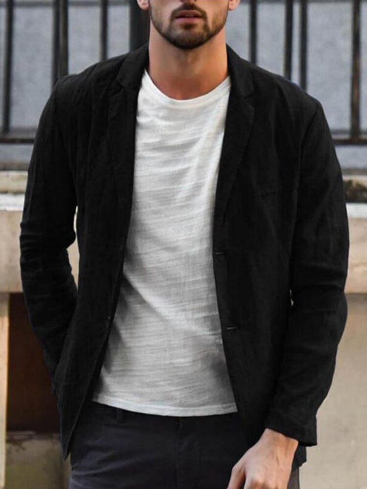 Blazer homme décontracté, blanc, gris ou noir, du M au 3XL