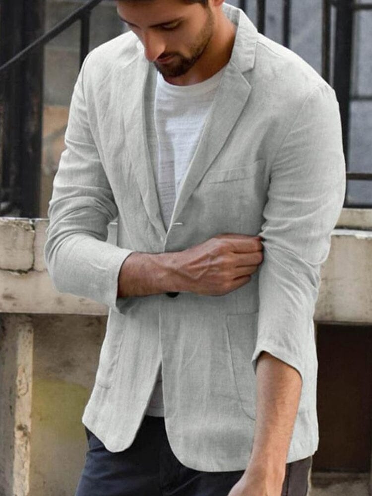 Blazer homme décontracté, blanc, gris ou noir, du M au 3XL