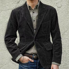 Blazer homme en velours côtelé, coupe ajustée, quatre coloris
