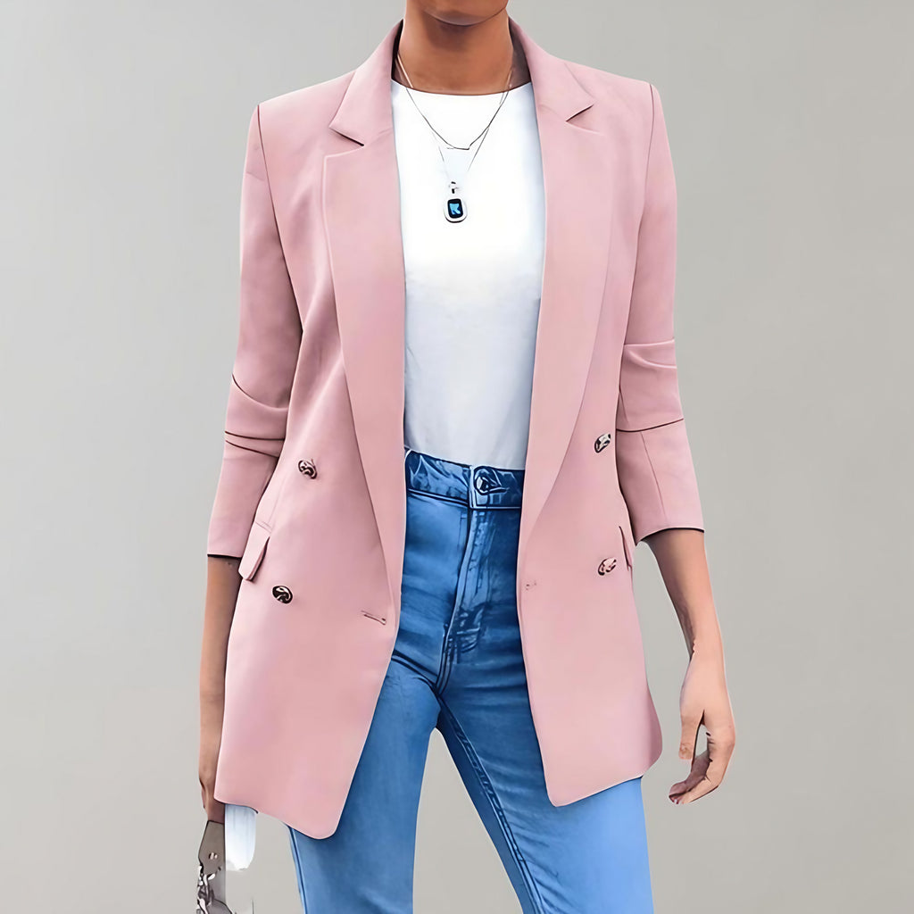 Blazer femme classique, trois coloris, du S au 5XL, rose