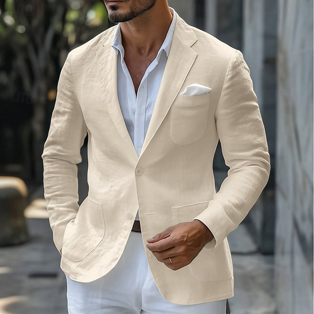 Blazer homme d'été coupe moderne, cinq coloris, du S au 3XL, beige