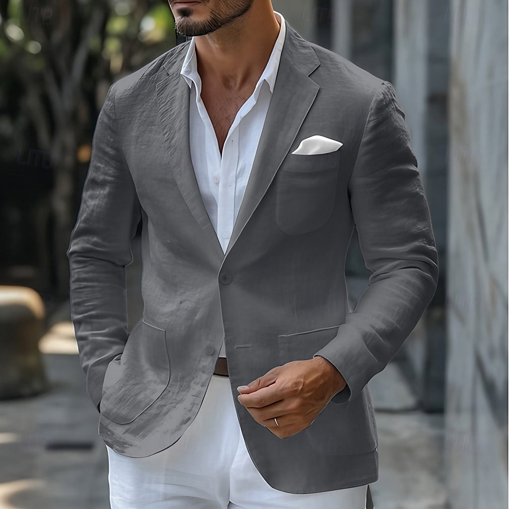 Blazer homme d'été coupe moderne, cinq coloris, du S au 3XL, gris