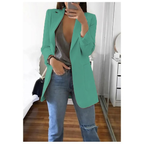 Blazer long femme, quinze coloris, du S au 3XL, bleu clair
