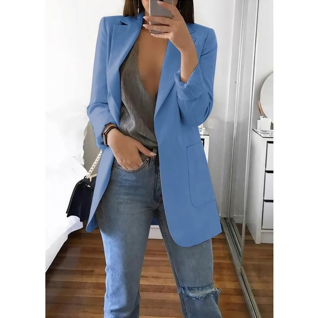 Blazer long femme, quinze coloris, du S au 3XL