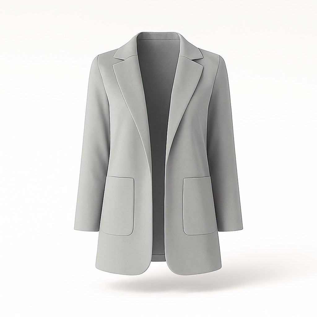 Blazer long femme pour l'automne, quinze coloris, du S au 3XL, gris clair