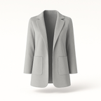 Blazer long femme pour l'automne, quinze coloris, du S au 3XL, gris clair