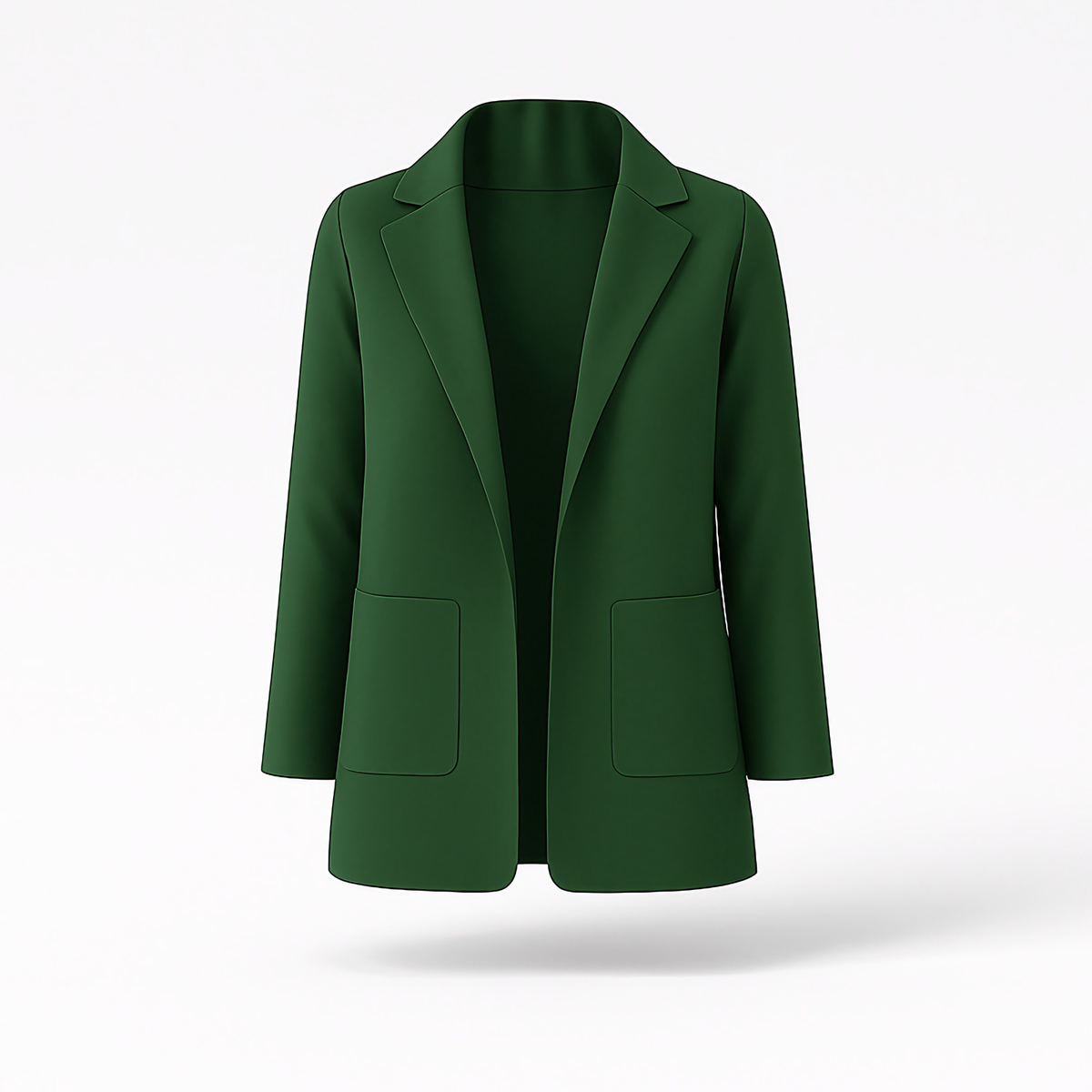 Blazer long femme pour l'automne, quinze coloris, du S au 3XL, vert foncé
