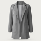 Blazer long femme pour l'automne, quinze coloris, du S au 3XL, gris