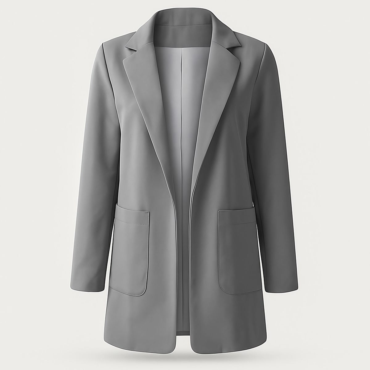 Blazer long femme pour l'automne, quinze coloris, du S au 3XL, gris