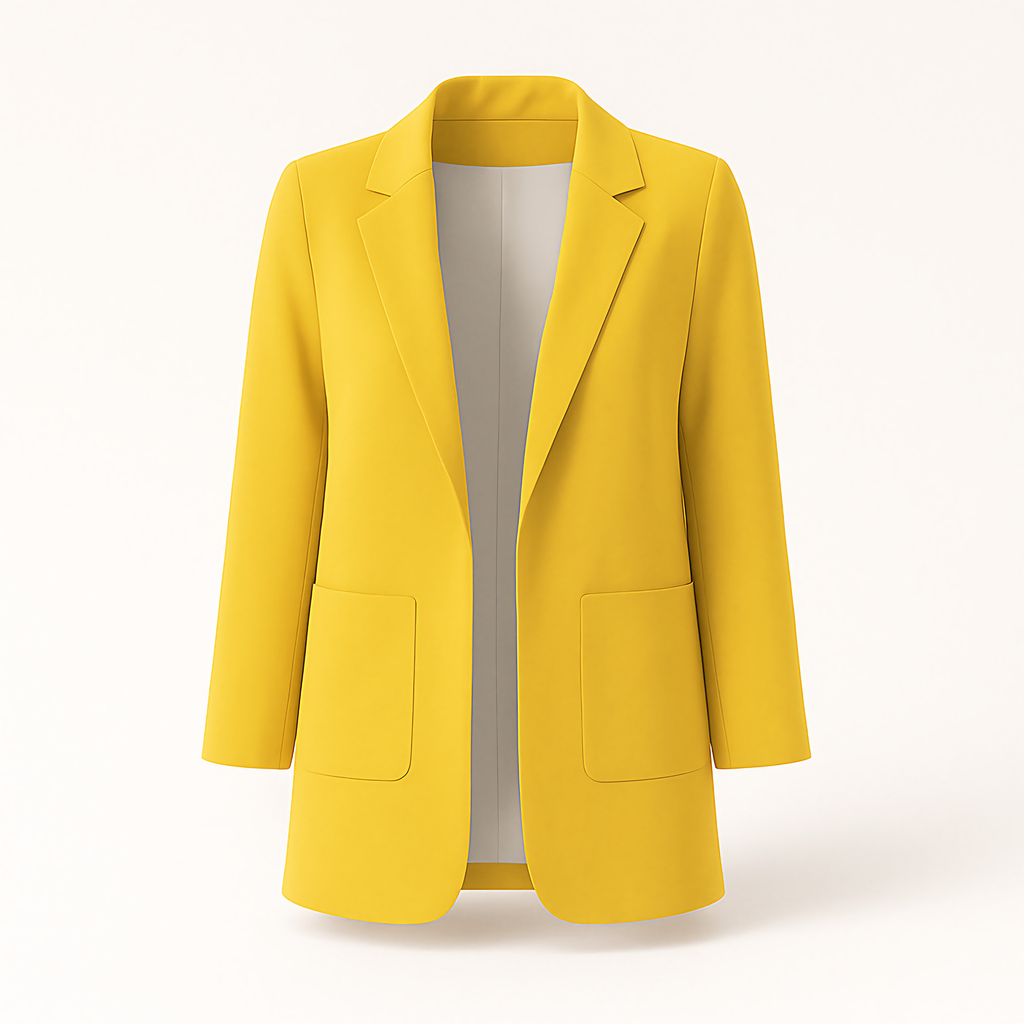 Blazer long femme pour l'automne, quinze coloris, du S au 3XL, jaune