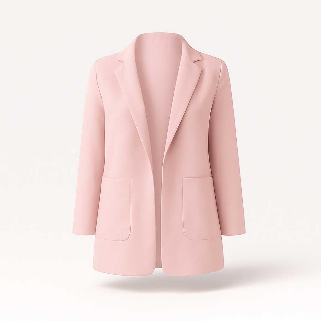 Blazer long femme pour l'automne, quinze coloris, du S au 3XL, rose clair