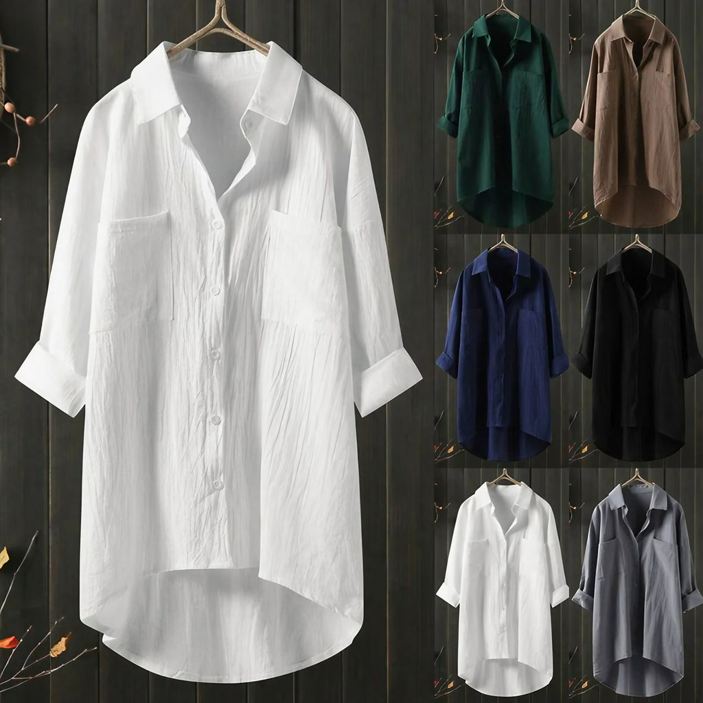 Blouse femme ample à manches longues, du S au 5XL
