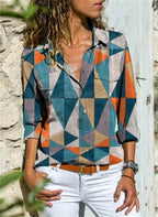 Blouse femme légèrement évasée, six coloris, du S au 5XL