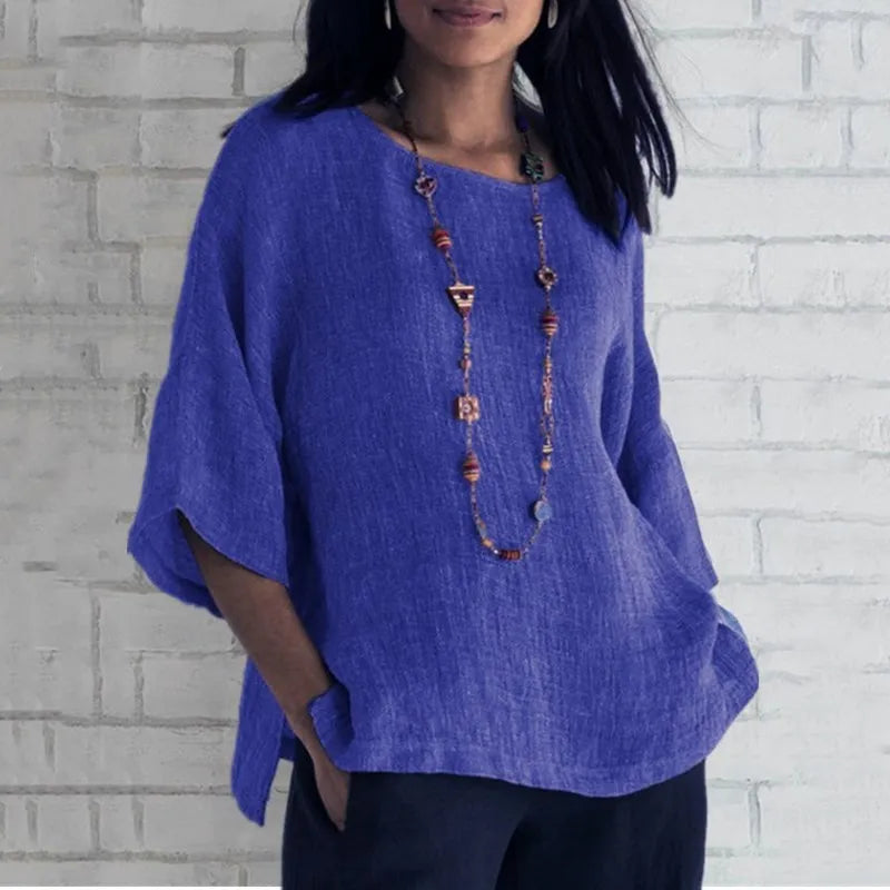 Haut fluide femme coupe décontractée, du S au 5XL