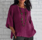 Haut fluide femme coupe décontractée, du S au 5XL, lilas