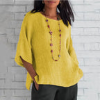 Haut fluide femme coupe décontractée, du S au 5XL, jaune
