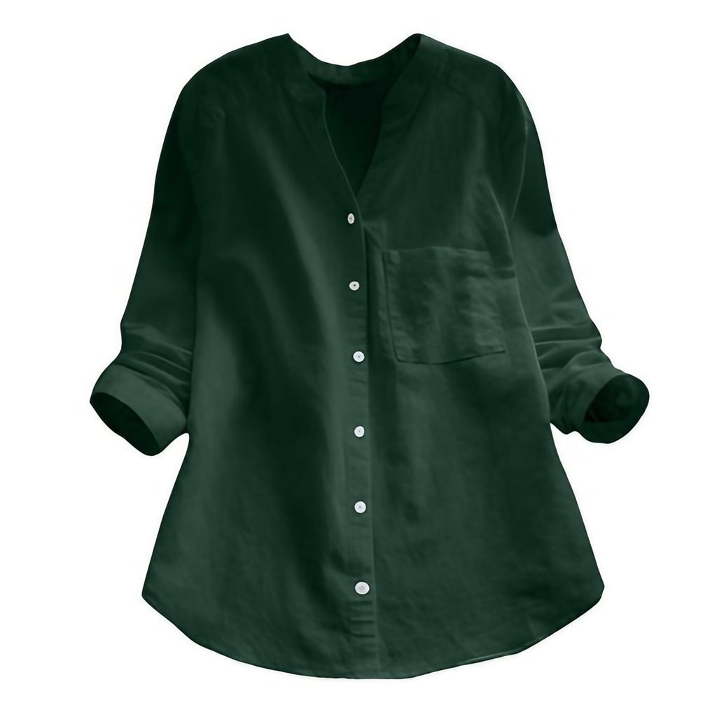 Chemise ample femme, sept coloris, du S au 3XL, vert