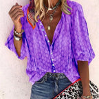 Blouse femme légère et fluide pour l'été, six coloris, lilas