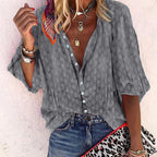Blouse femme légère et fluide pour l'été, six coloris, gris