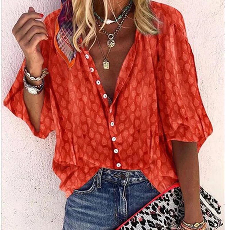 Blouse femme légère et fluide pour l'été, six coloris