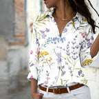 Blouse femme ample à imprimé, du XS au 3XL, quatre coloris, blanc
