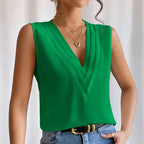 Blouse sans manches femme, cinq coloris, du S au 3XL, vert