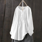 Blouse femme à manches longues, du M au 5XL, quatre coloris, blanc