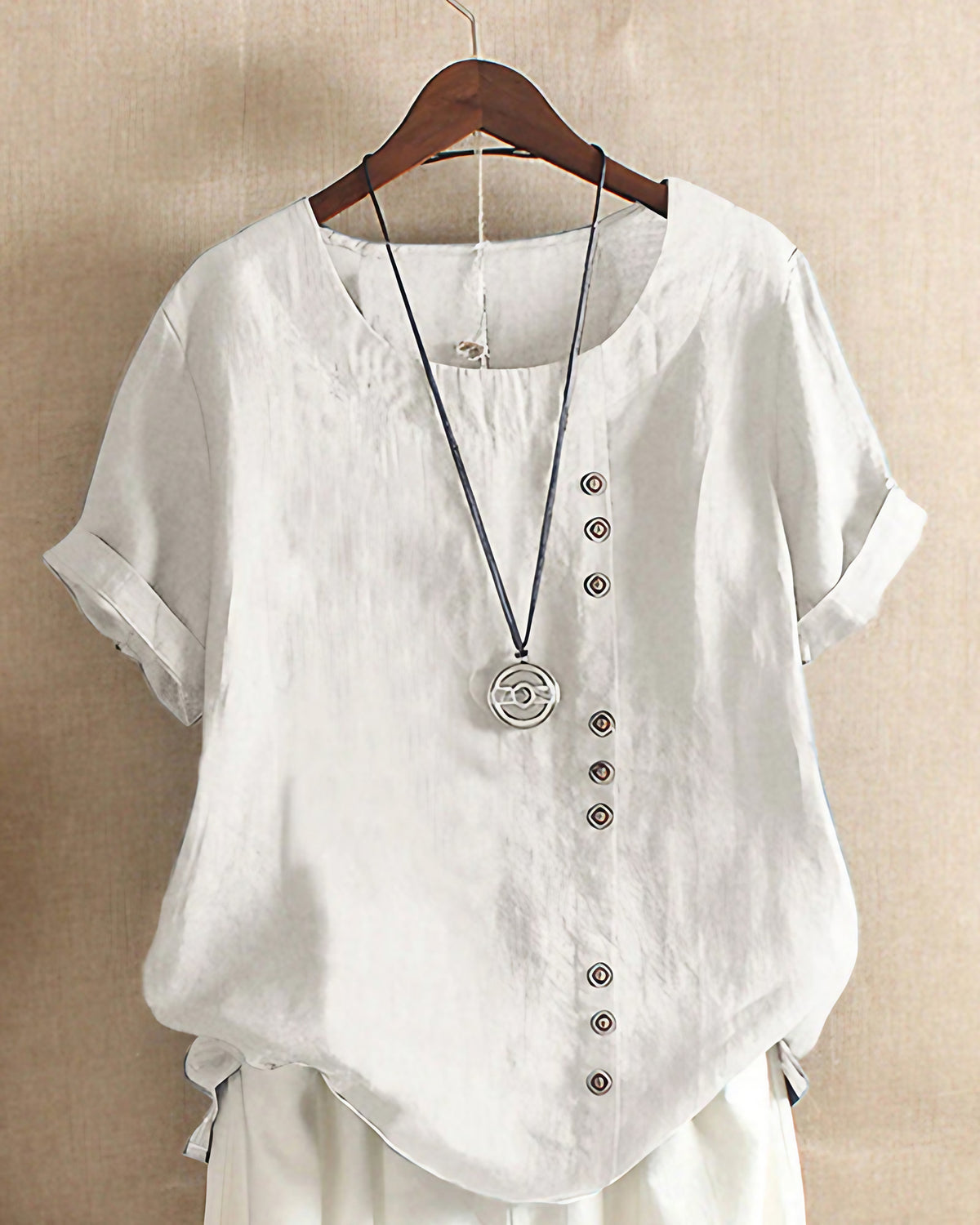 Blouse légère femme boutonnée, manches longues, neuf coloris, blanc