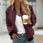 Blouson bomber femme léger à fermeture éclair, du S au 3XL
