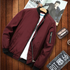 Blouson bomber homme multipoches coupe-vent, du S au 4XL, rouge