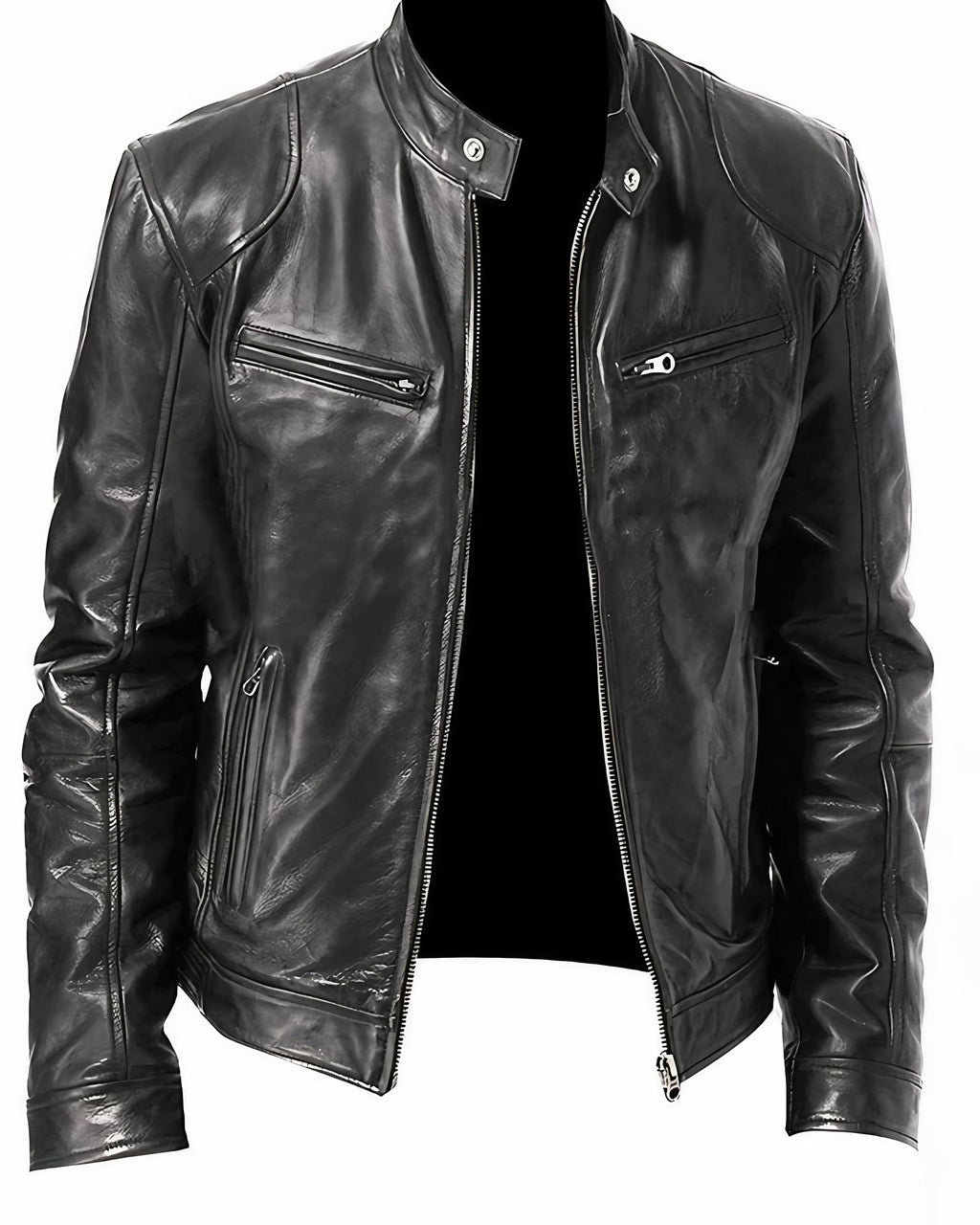 Blouson de moto homme léger, six coloris, du S au 5XL, noir