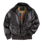 Blouson de moto vintage homme pour l'hiver, rembourré, marron