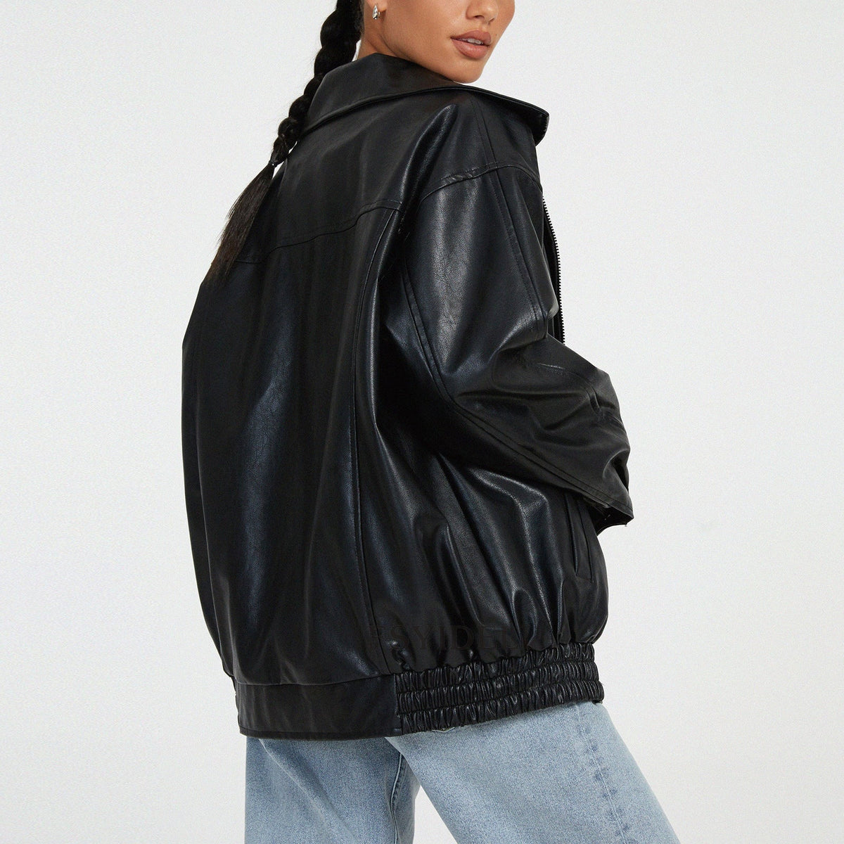 Blouson motard femme à zip asymétrique, poches zippées, S au 2XL