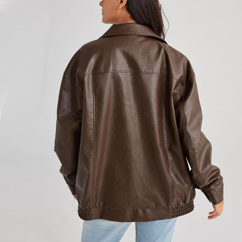 Blouson motard femme à zip asymétrique, poches zippées, S au 2XL