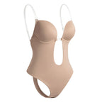 Body dos nu femme invisible, beige ou noir, du S au 3XL, beige