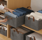 Boîte de rangement pliable pour vêtements, avec poignées