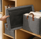 Boîte de rangement pliable pour vêtements, avec poignées