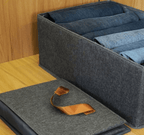 Boîte de rangement pliable pour vêtements, avec poignées