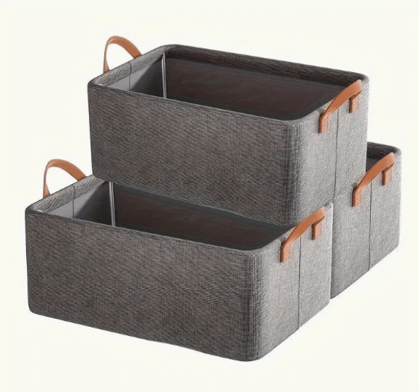 Boîte de rangement pliable pour vêtements, avec poignées