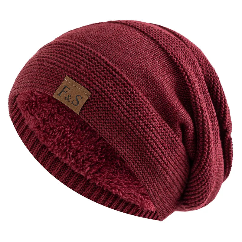 Bonnet polaire femme pour l'hiver, cinq coloris, rouge