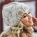 Bonnet tricoté femme, tour de tête 54 à 58 cm, sept coloris, gris