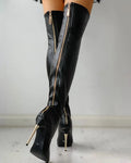 Bottes noires femme à petit talon, du 34 au 44, noir