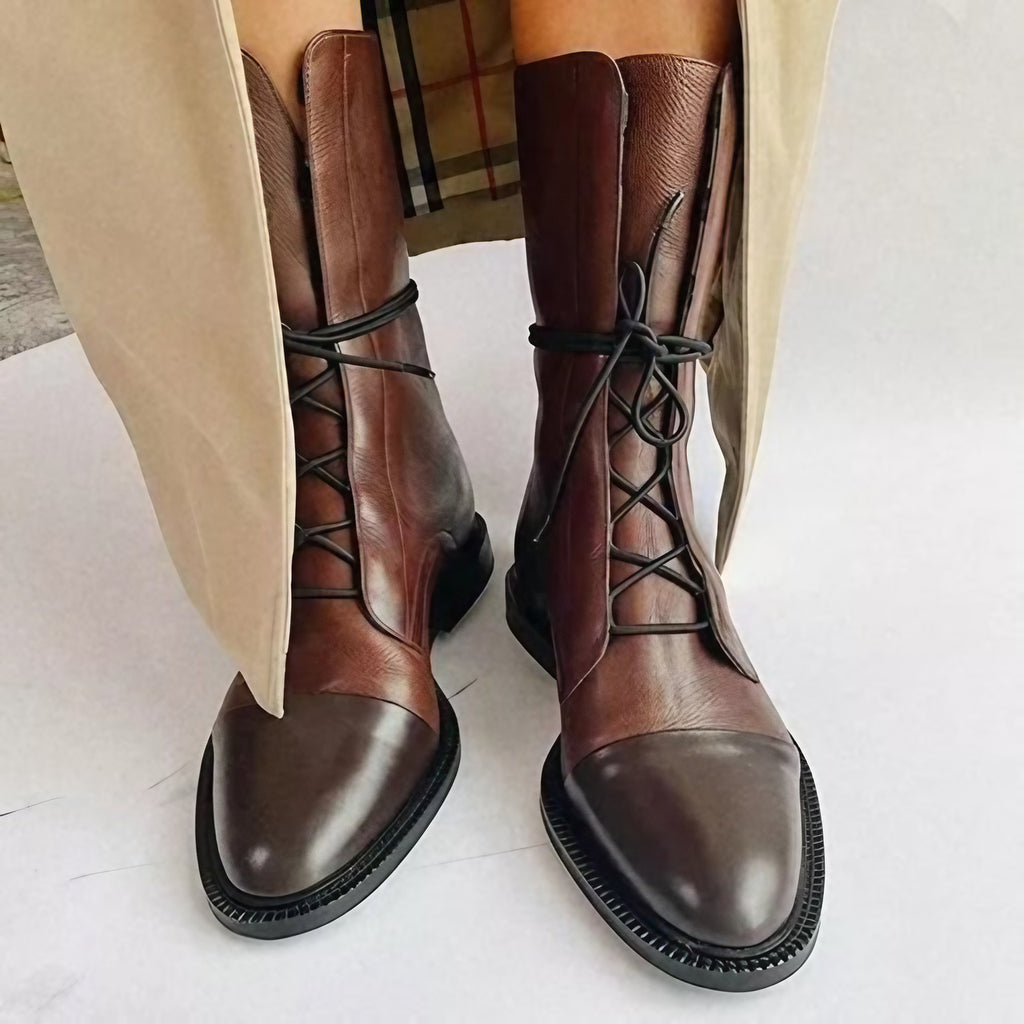 Bottes femme classiques doublées, semelle antidérapante, du 34 au 44, marron