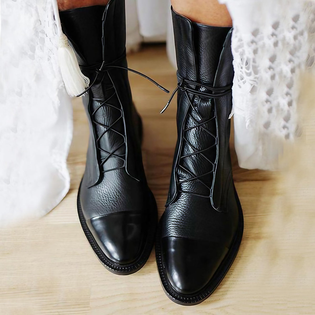 Bottes femme classiques doublées, semelle antidérapante, du 34 au 44, noir