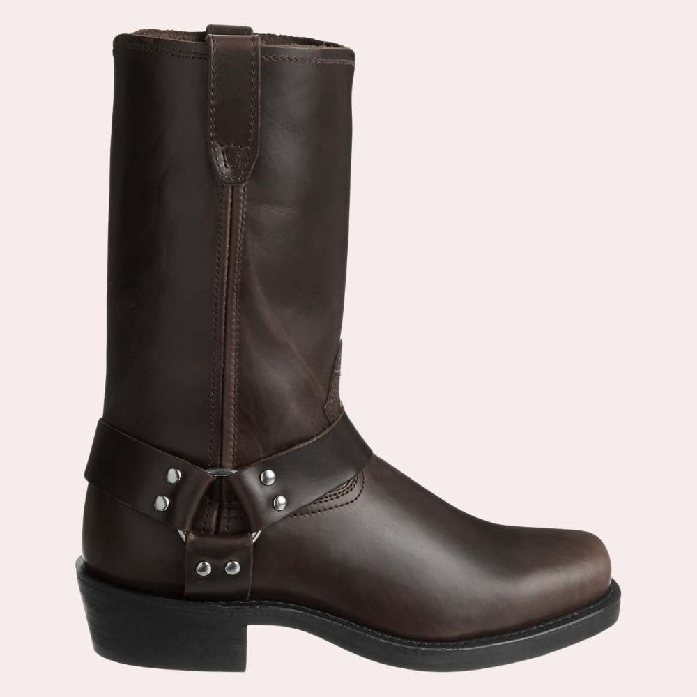Bottes de cow-boy homme, semelle intérieure matelassée, du 39 au 44, brun foncé