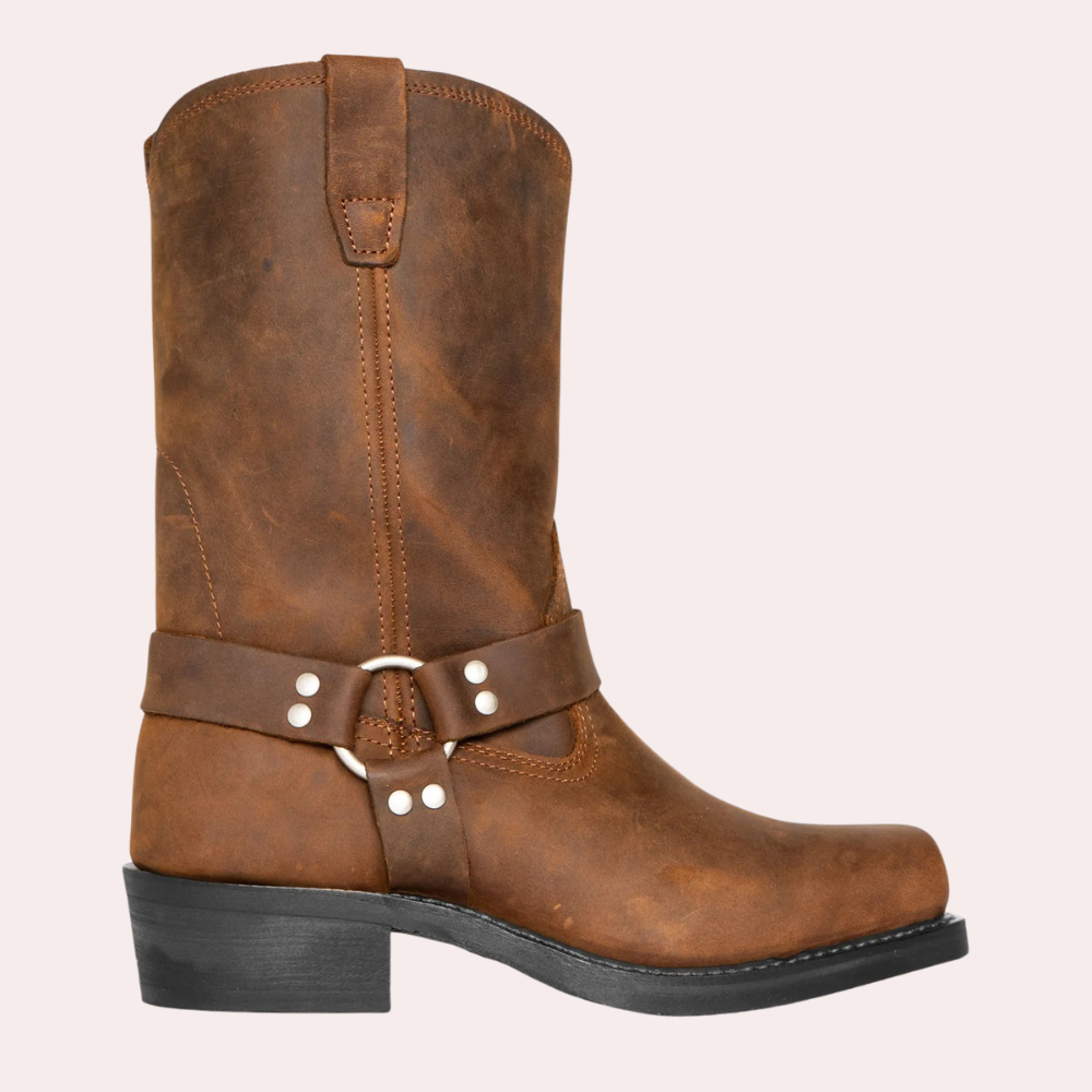 Bottes de cow-boy homme, semelle intérieure matelassée, du 39 au 44, brun